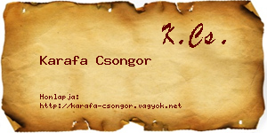 Karafa Csongor névjegykártya